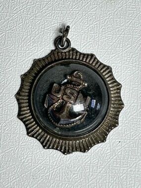 Vintage Sterling Silver World War II-era U.S. Navy USN sweetheart pendant Anchor